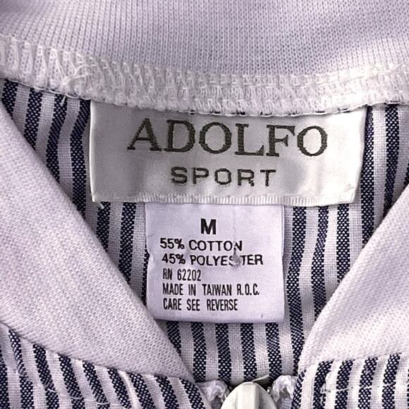 Rare Vintage Adolfo Sport Lightweight Golf Zip Up Jacket Cotton Blend Womens M - Picture 9 of 10